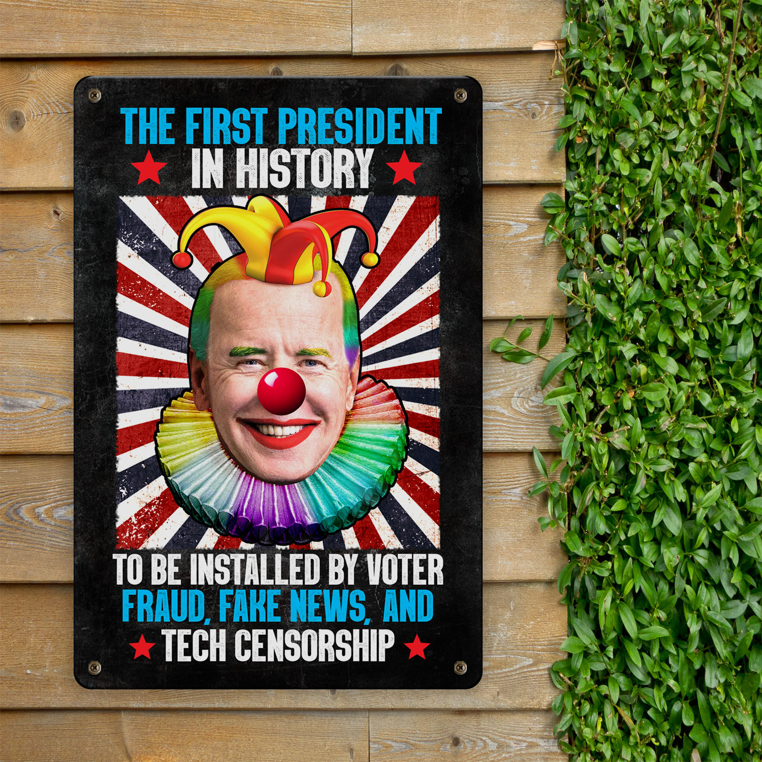 27 HG. First President In History Metal Sign (2) Metal Sign Mockup 11