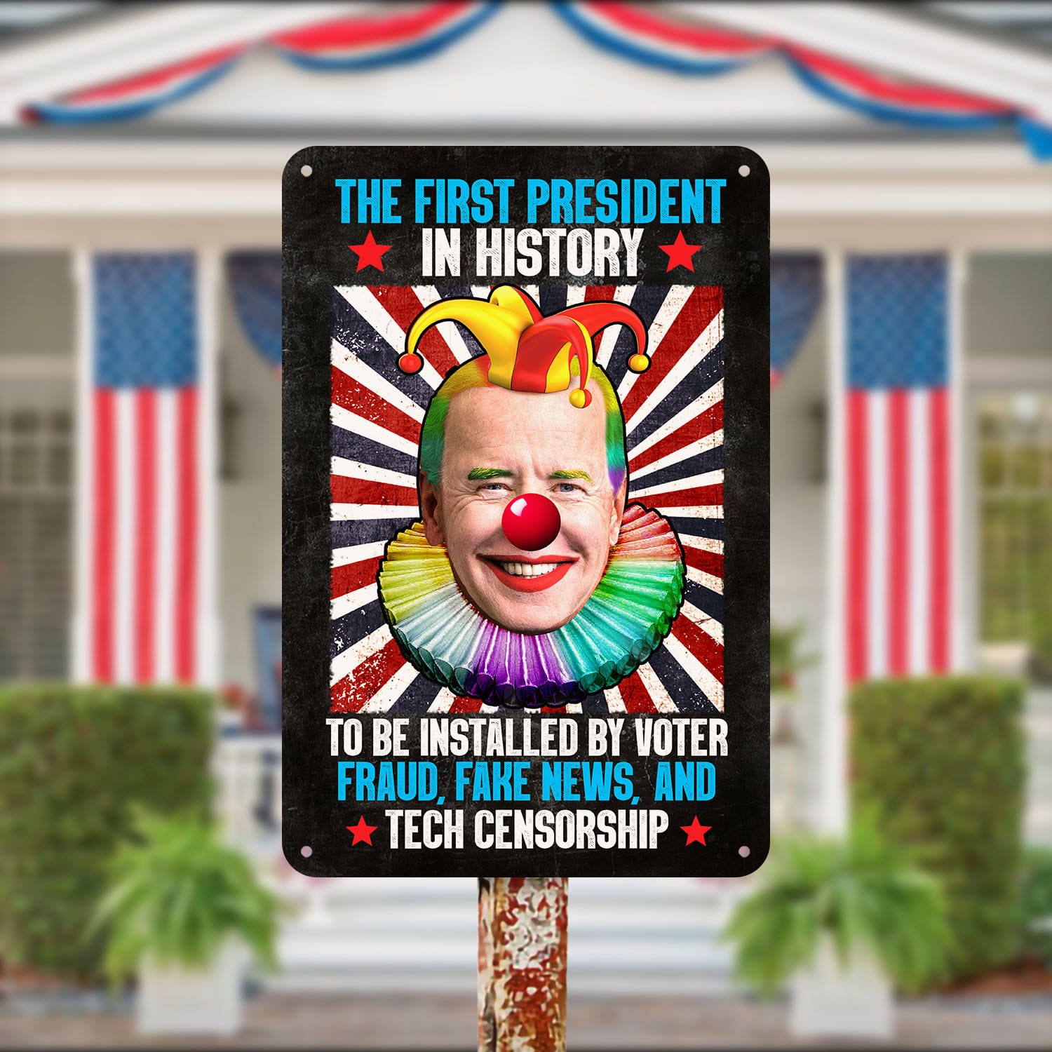 27 HG. First President In History Metal Sign (2) Metal Sign Mockup 13