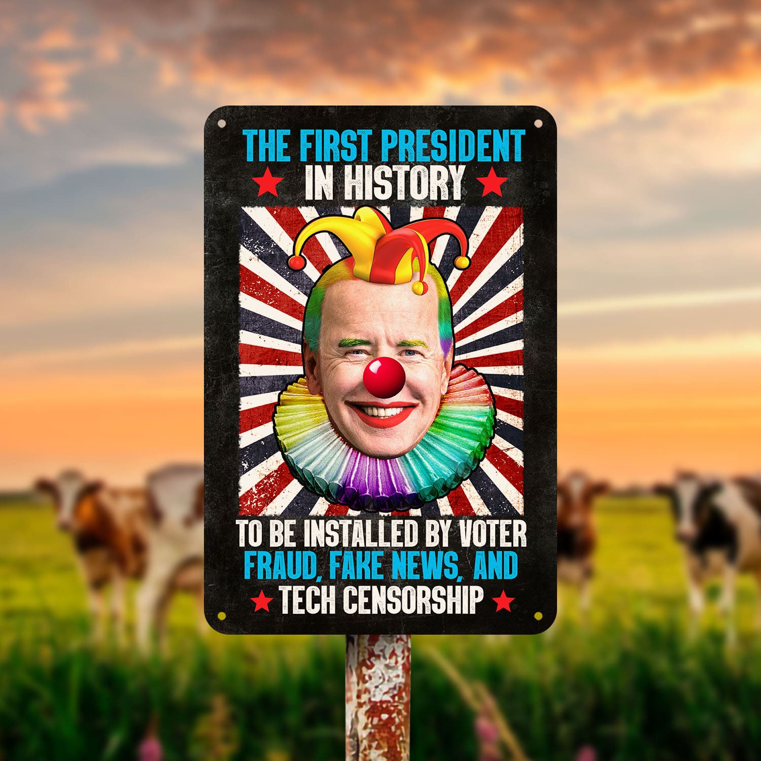 27 HG. First President In History Metal Sign (2) Metal Sign Mockup 14