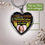 Personalized Photo I Know Heaven Is A Beautiful Place Because They Have Heart Pendant Necklace - Bangel