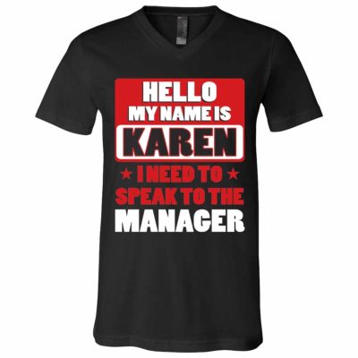 3Th. My Name Is Karen (4), Black, V-Neck T-Shirt