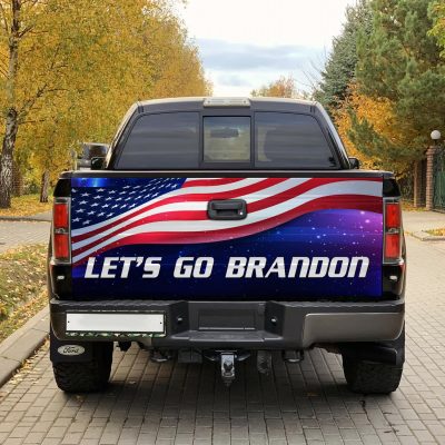 FJB Let's Go Brandon Truck Tailgate Decal Sticker Wrap - Funny Anti Biden Political Vinyl Graphic Decal Bumper Sticker