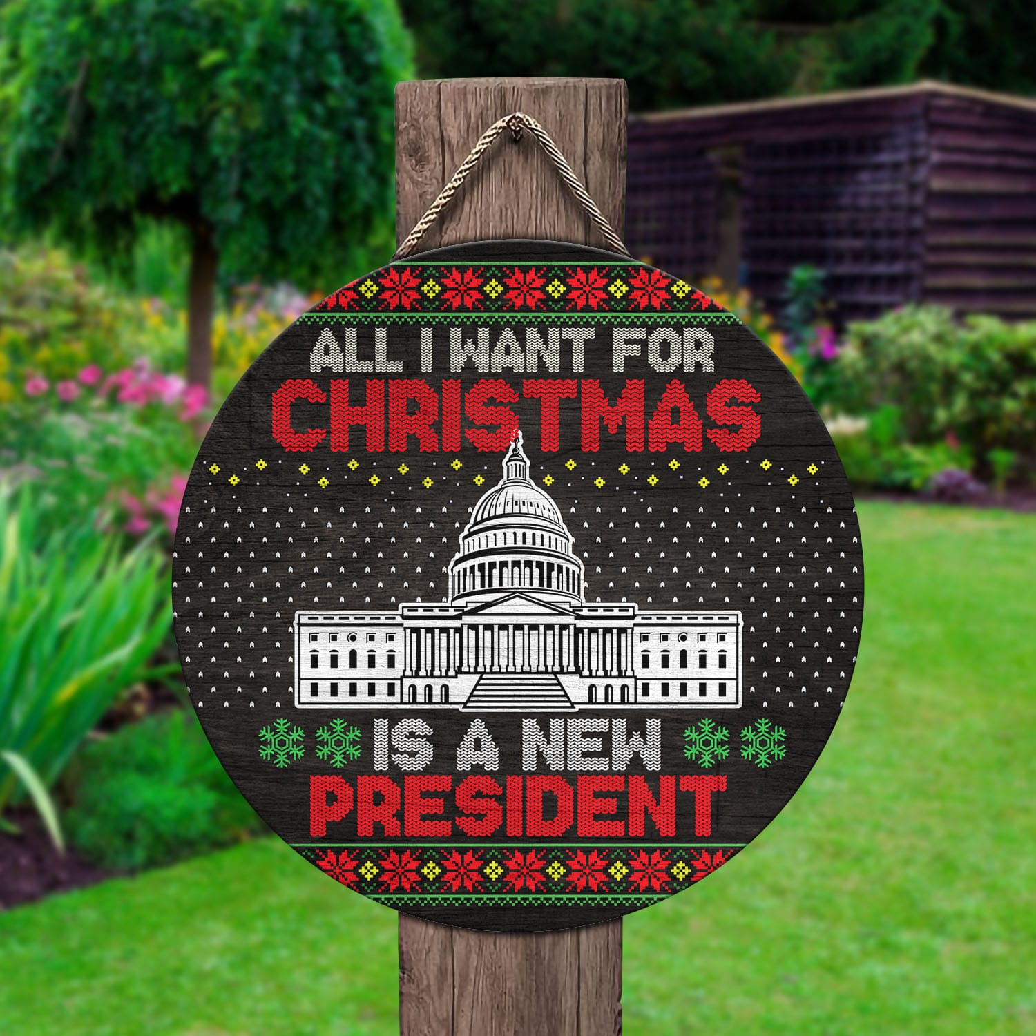 5VT. UU TIEN All I Want For Christmas New President door sign Door Sign Mockup 2