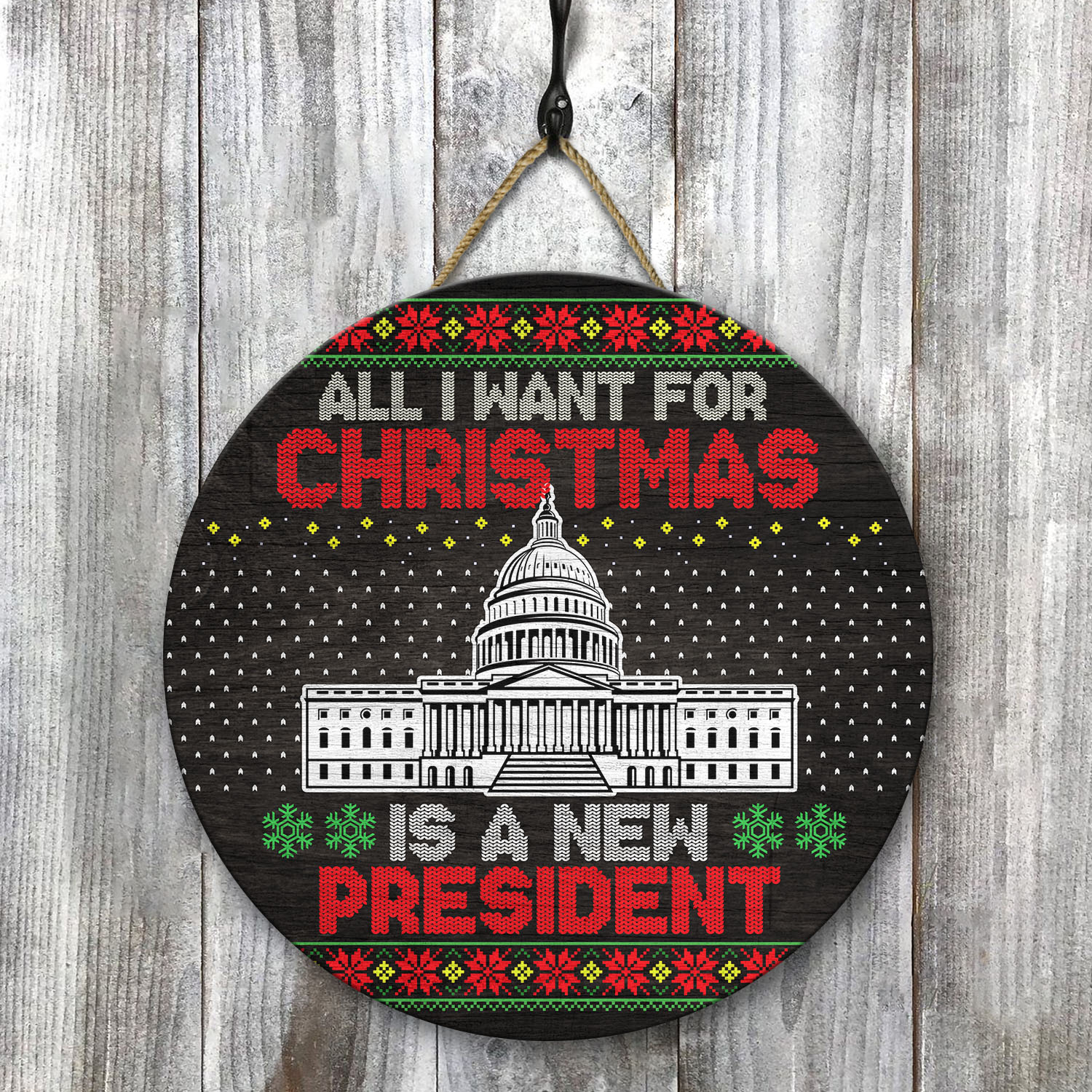 5VT. UU TIEN All I Want For Christmas New President door sign Door Sign Mockup 8