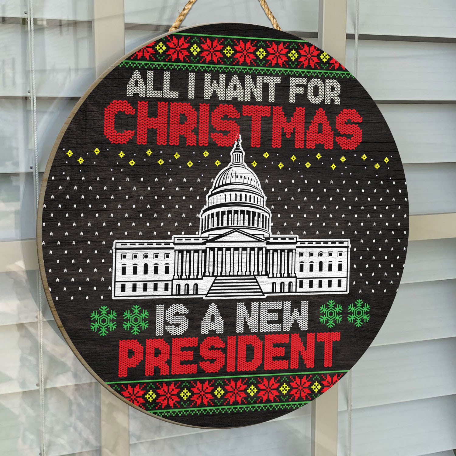 5VT. UU TIEN All I Want For Christmas New President door sign Door Sign Mockup 14