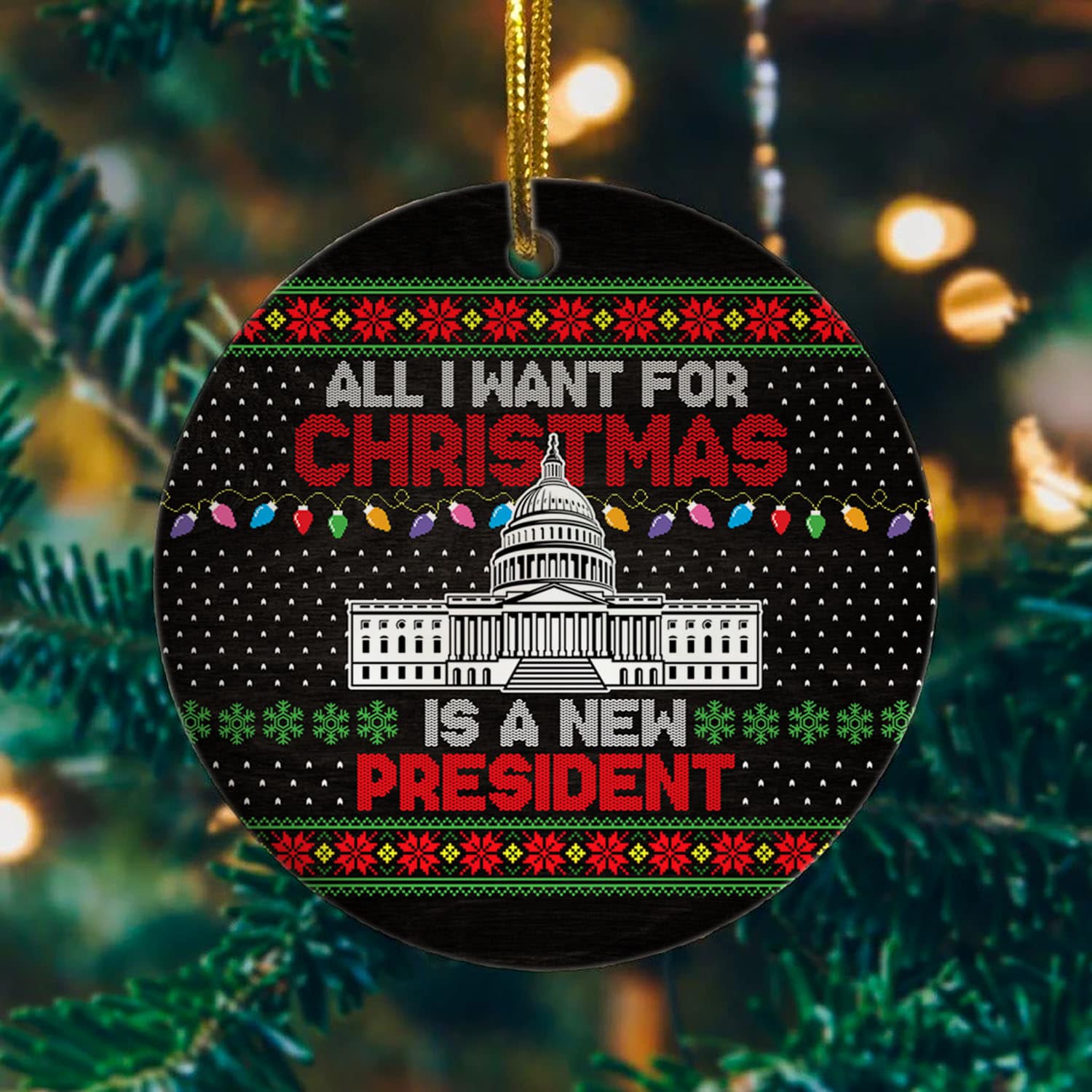 5VT. UU TIEN All I Want For Christmas New President ornament mockup3