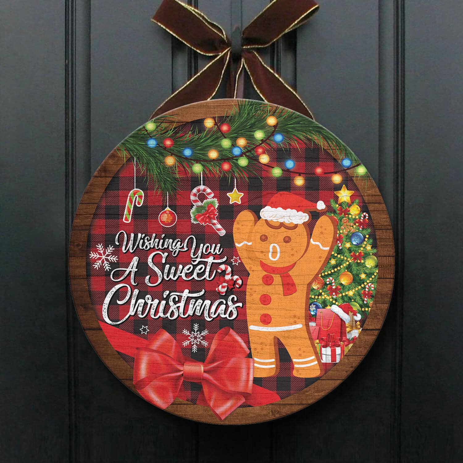 4TM. Wishing You Sweet Christmas (Door sign) Door Sign Mockup 1