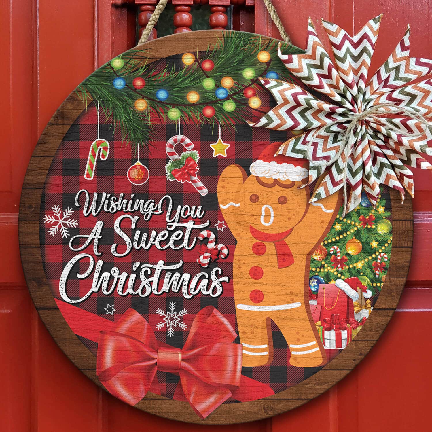 4TM. Wishing You Sweet Christmas (Door sign) Door Sign Mockup 10