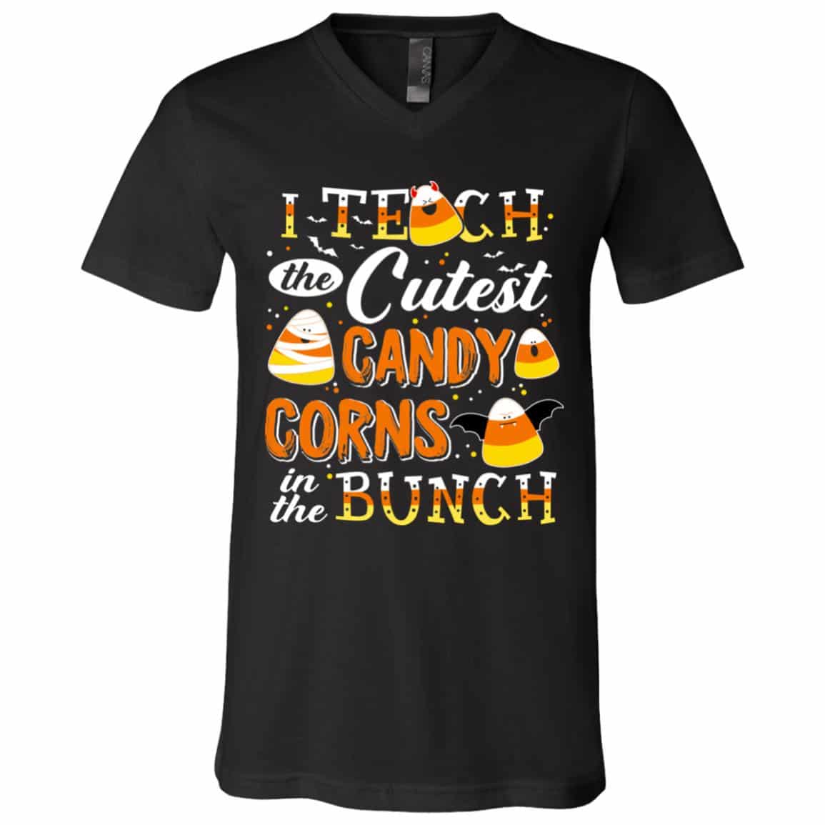 5Th. Cutest Candy Corns (6), Black, V-Neck T-Shirt