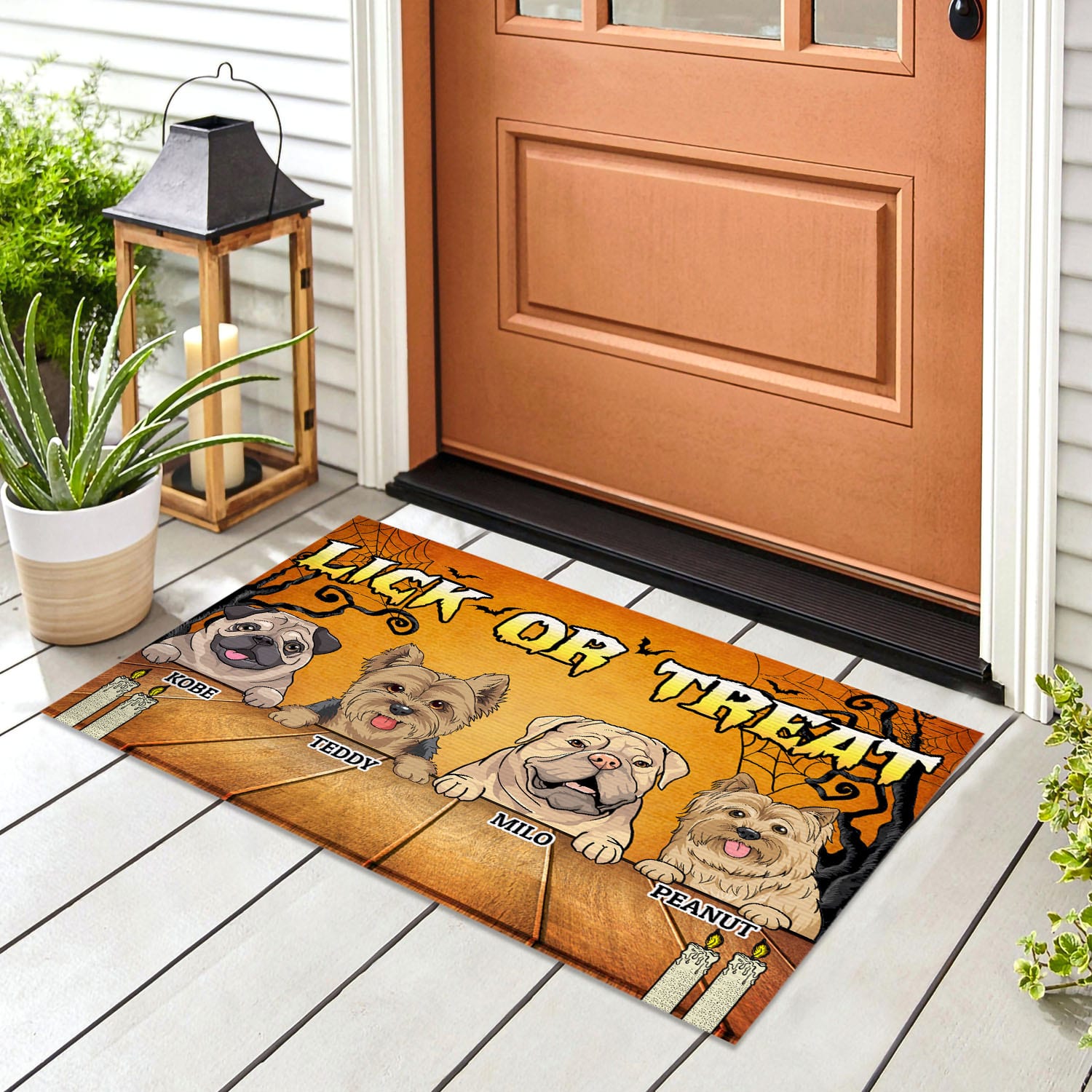 35 HG. Lick Or Treat (Sample Design 4) Doormat mockup 8