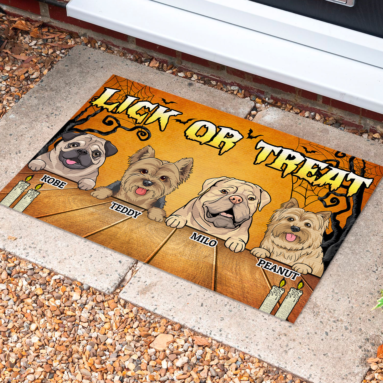 35 HG. Lick Or Treat (Sample Design 4) Doormat Mockup 10