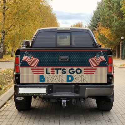 Let’s Go Brandon Chant FJB Truck Tailgate Decal Sticker Wrap – Funny Anti Biden Chant F Joe Biden Vinyl Graphic Decal Bumper Sticker