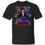 1VT. Trump I Will Not Sit Down, Black, Unisex T-Shirt