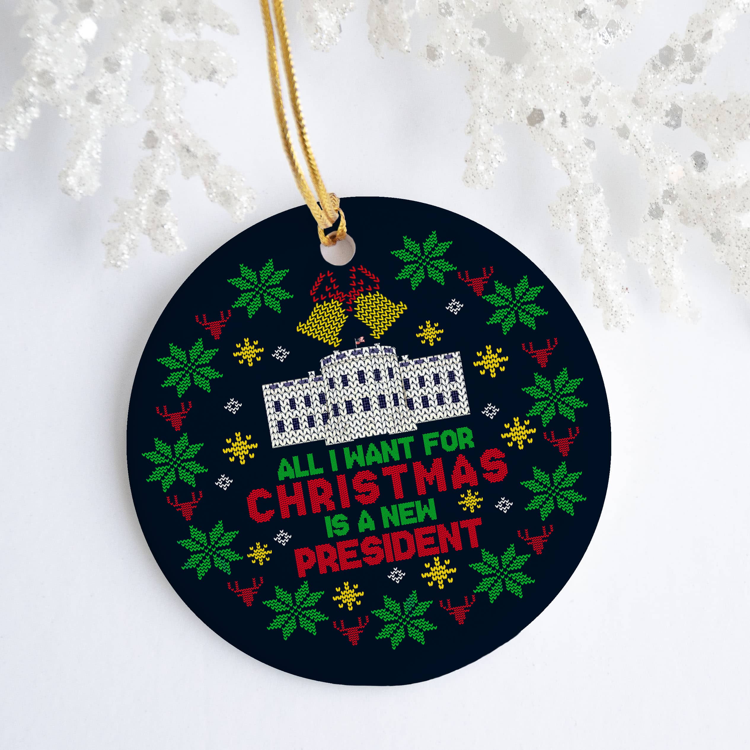 1O. New President Circle ornament mockup
