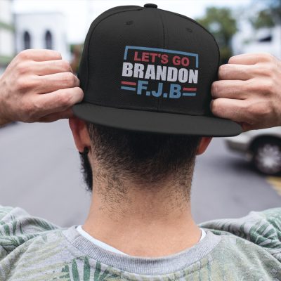 Alternative view of Let's Go Brandon FJB Anti Biden Twill Cap - High-Profile Snapback Hat - Let's Go Brandon Chant Hat