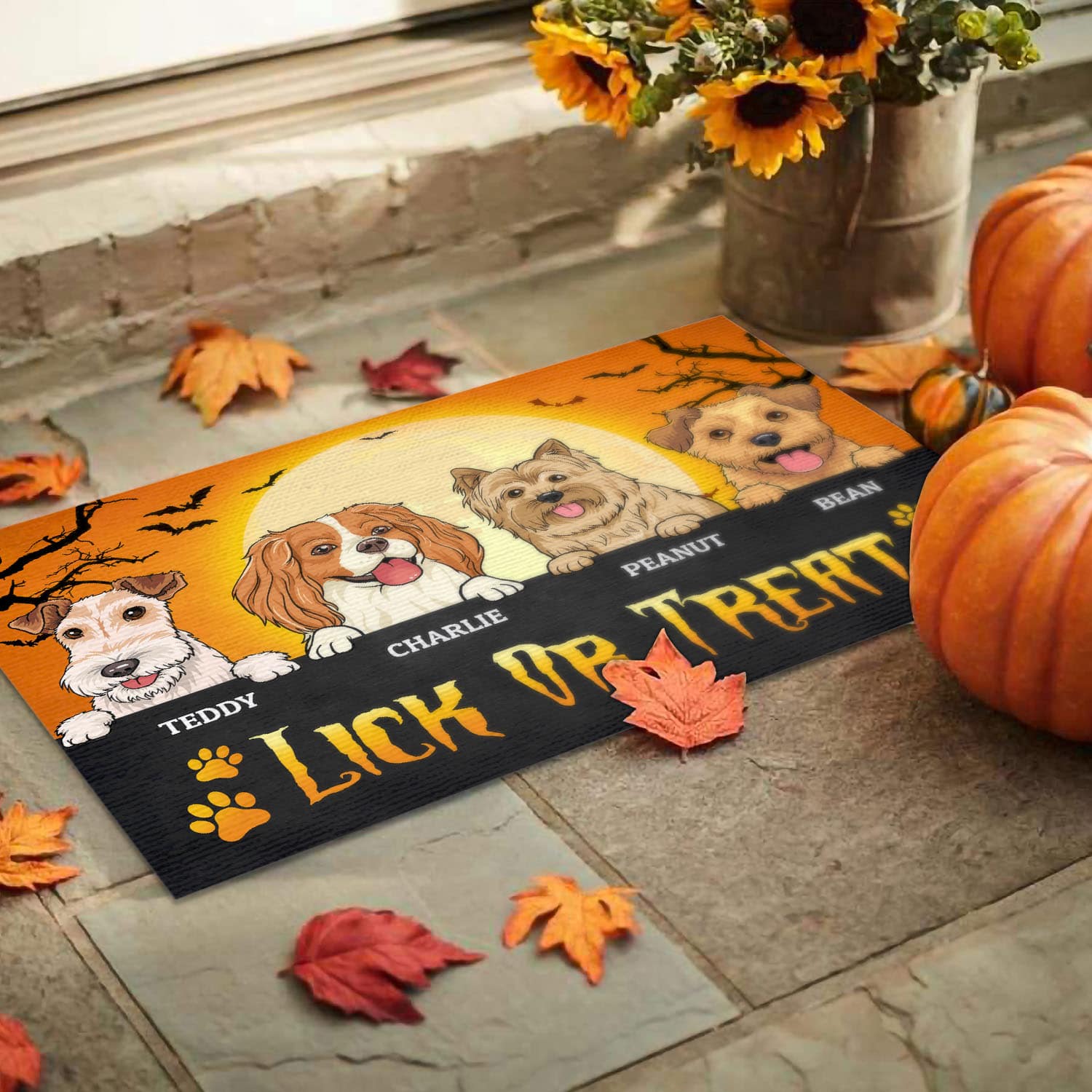 6VT. Lick Or Treat Dog Breeds (Sample 4) Doormat mockup 9