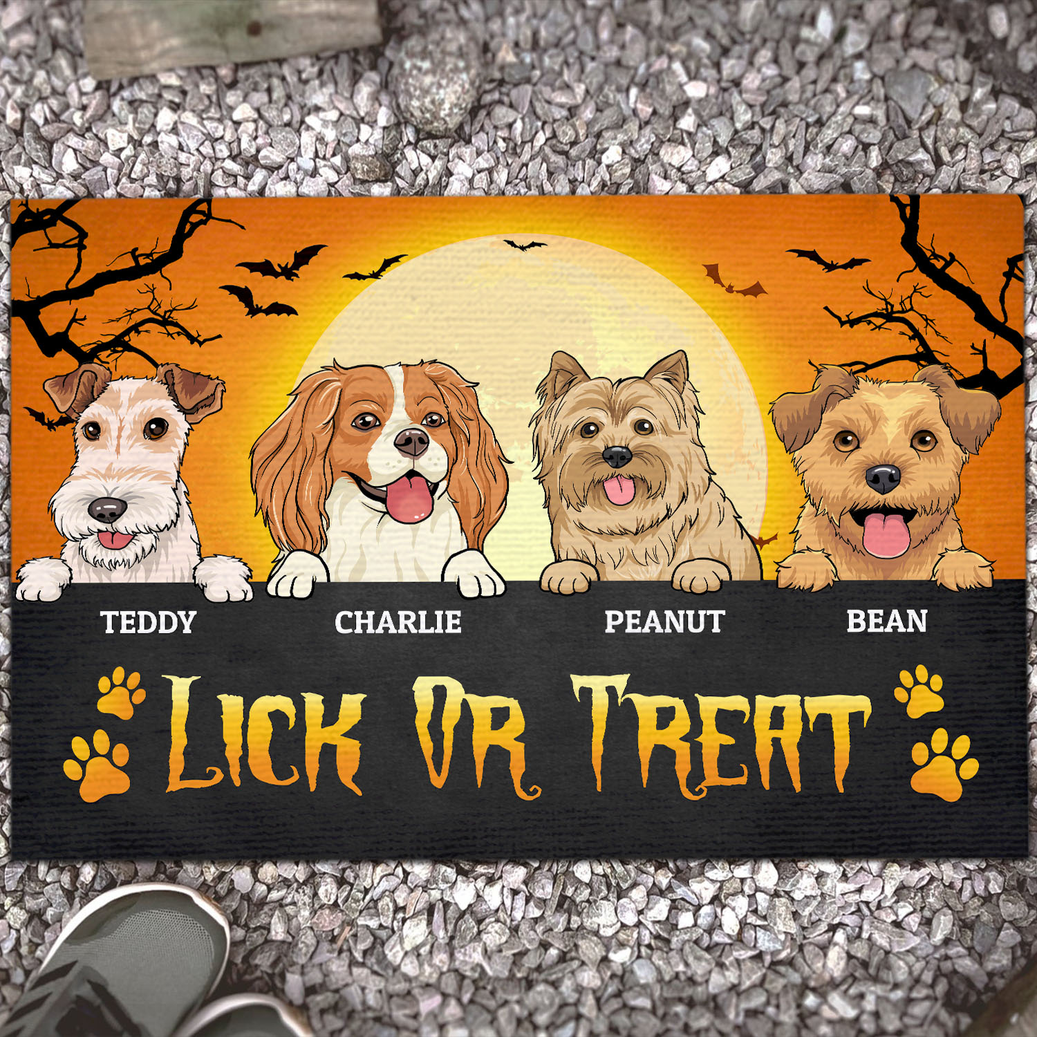 6VT. Lick Or Treat Dog Breeds (Sample 4) Doormat Mockup 13