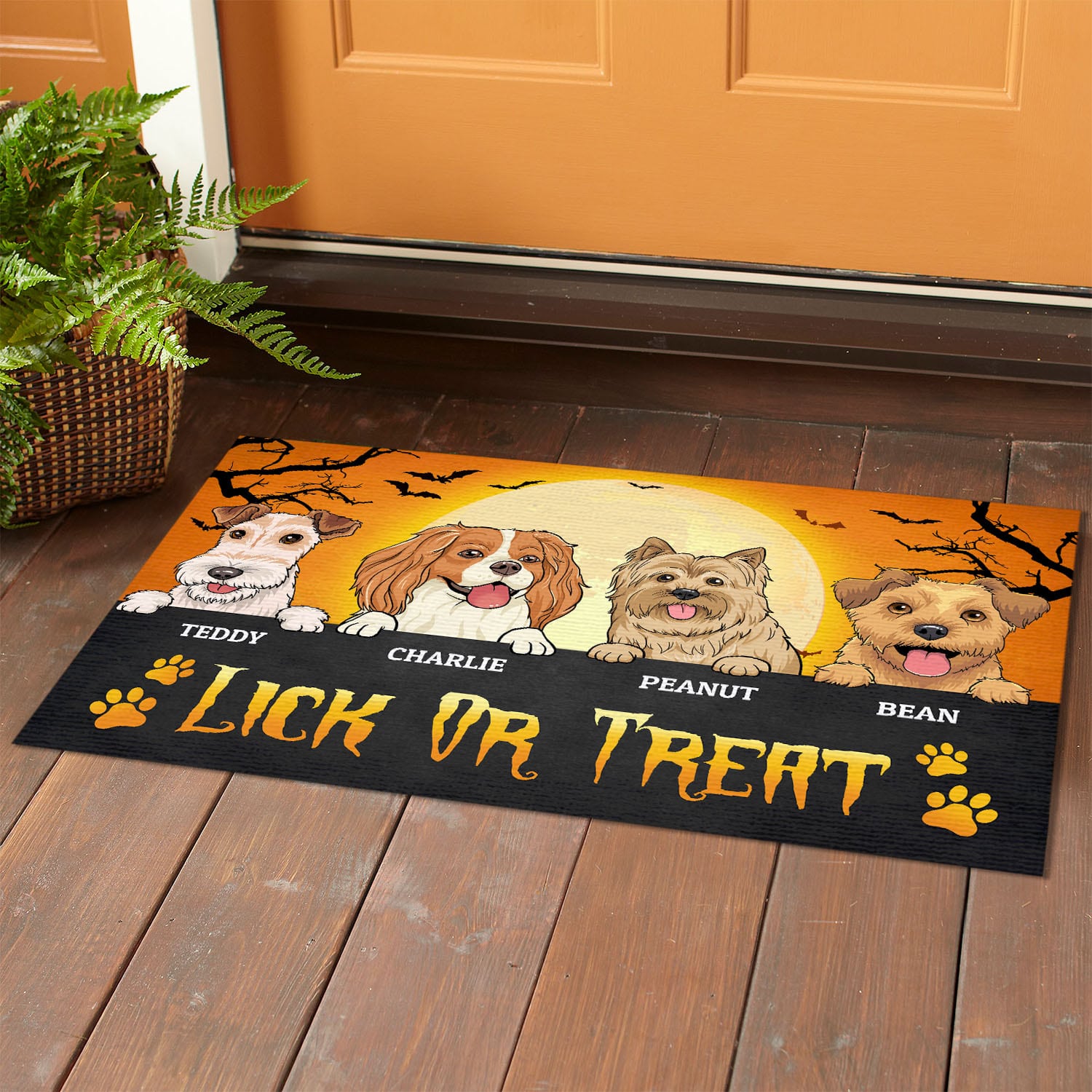 6VT. Lick Or Treat Dog Breeds (Sample 4) Doormat mockup 1