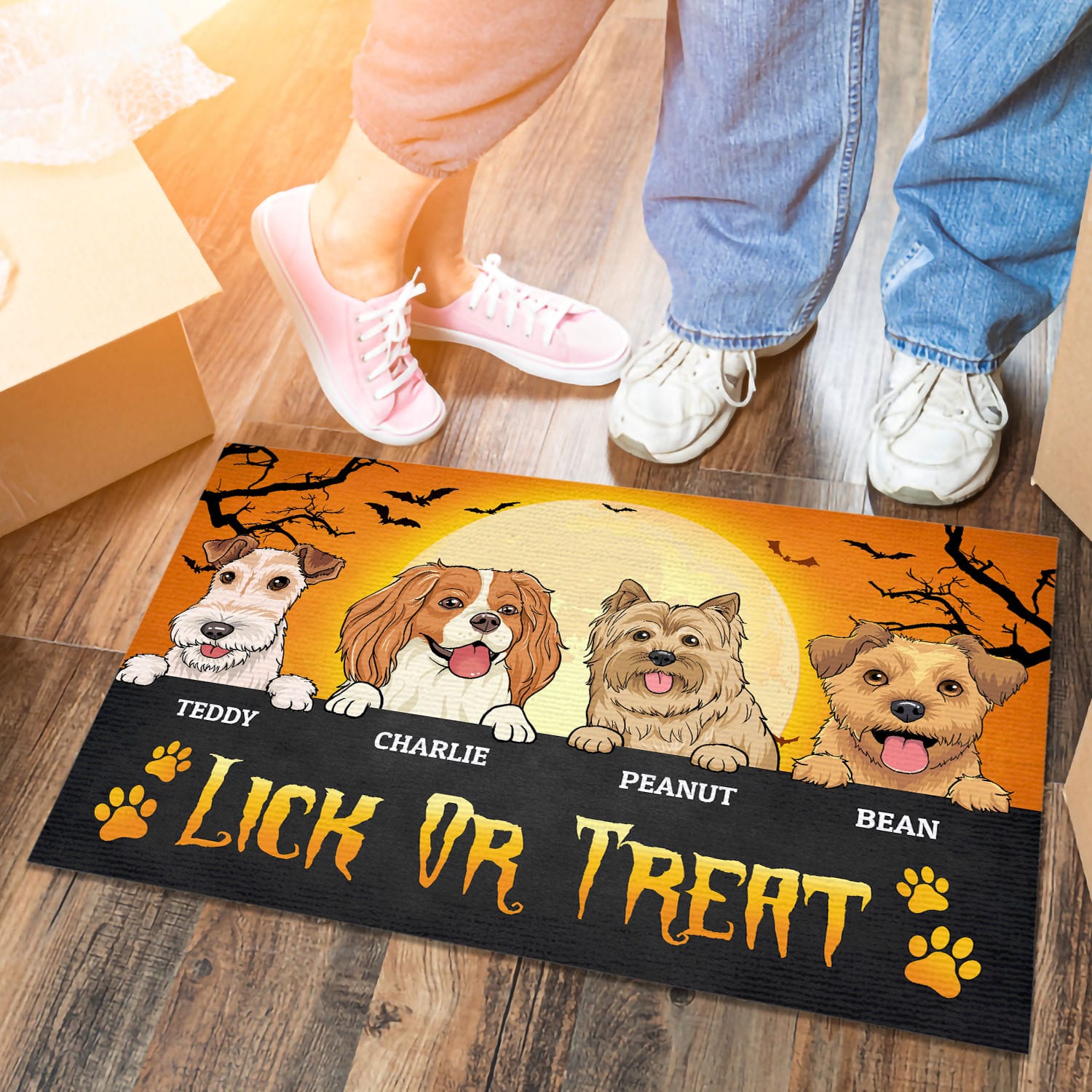 6VT. Lick Or Treat Dog Breeds (Sample 4) Doormat mockup 6