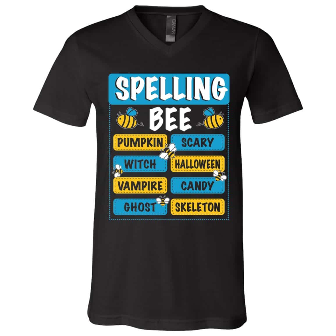4Th. Spelling Bee (5), Black, V-Neck T-Shirt