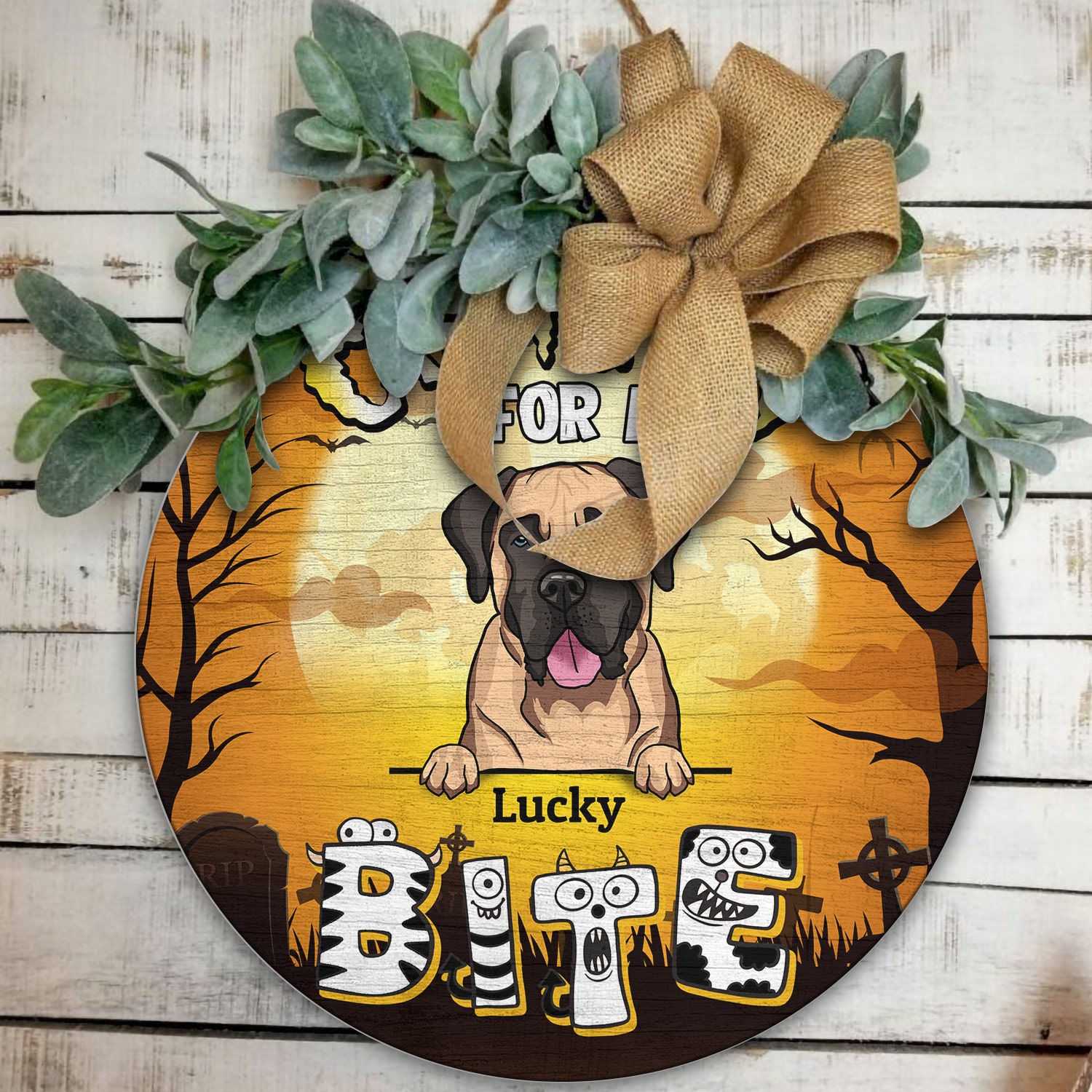 3Th. Come In For A Bite 1 (sample design) Door Sign Mockup 11