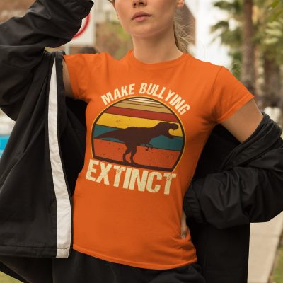 Alternative view of Make Bullying Extinct Funny Dinosaur Shirt - Unity Day Gift - Anti Bullying Shirt