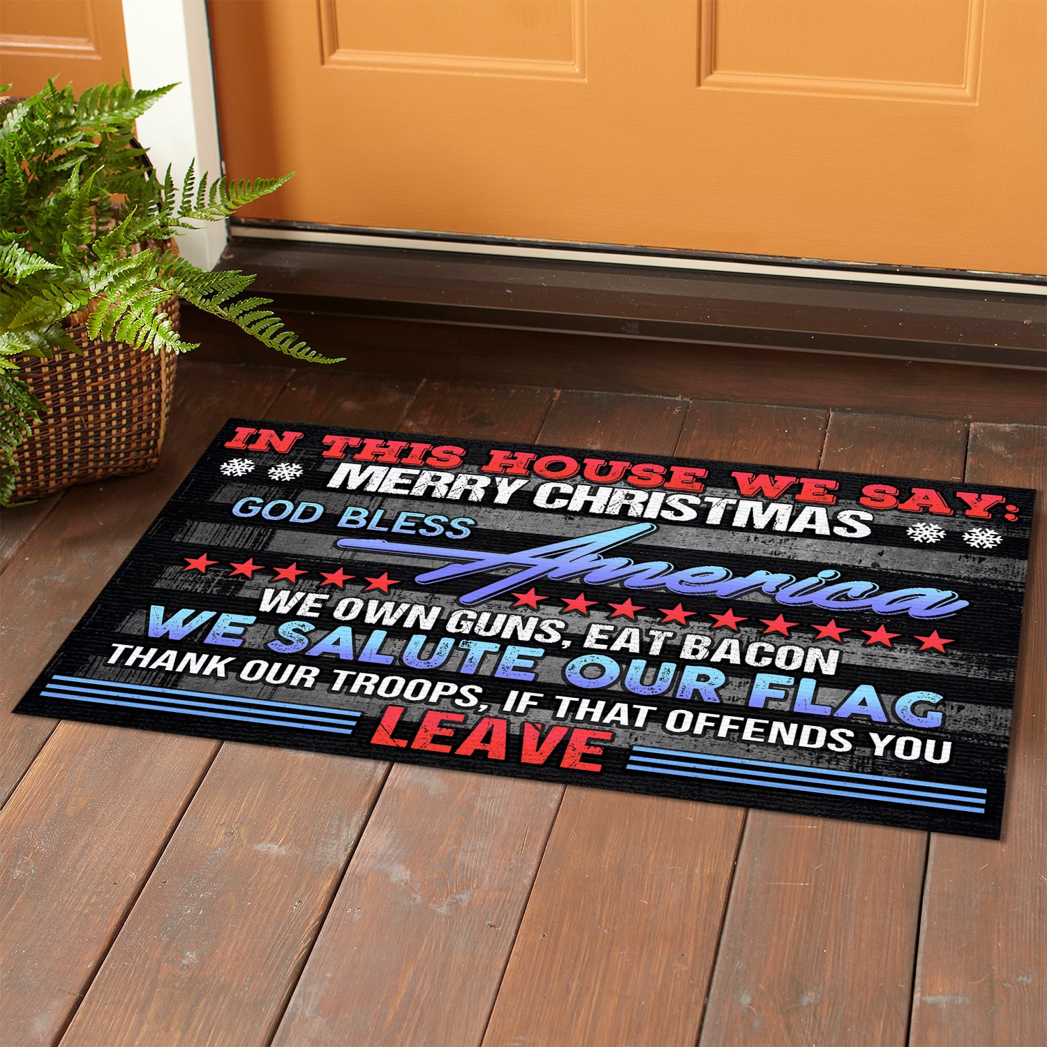 4 HG. In This House We Say DOORMAT (3) Doormat mockup 1