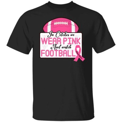 7TM. Wear Pink And Football (), Black, Unisex T-Shirt