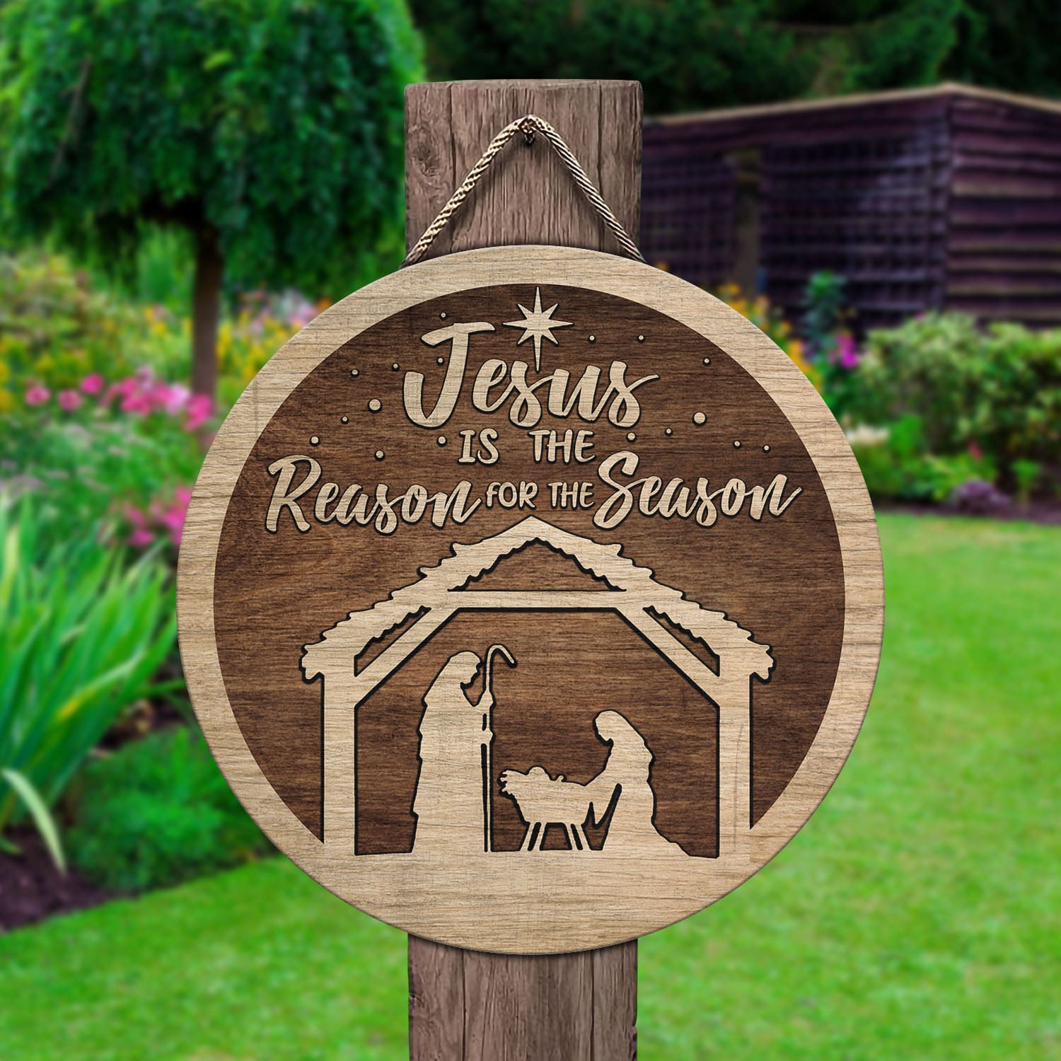 8 HG. Jesus Is The Reason (5) Door Sign Mockup 2