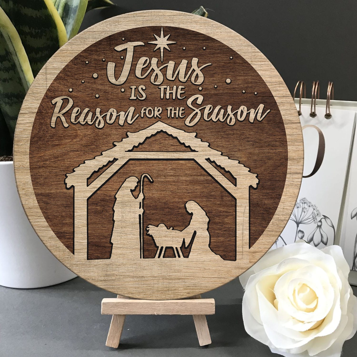 8 HG. Jesus Is The Reason (5) Door Sign Mockup 5