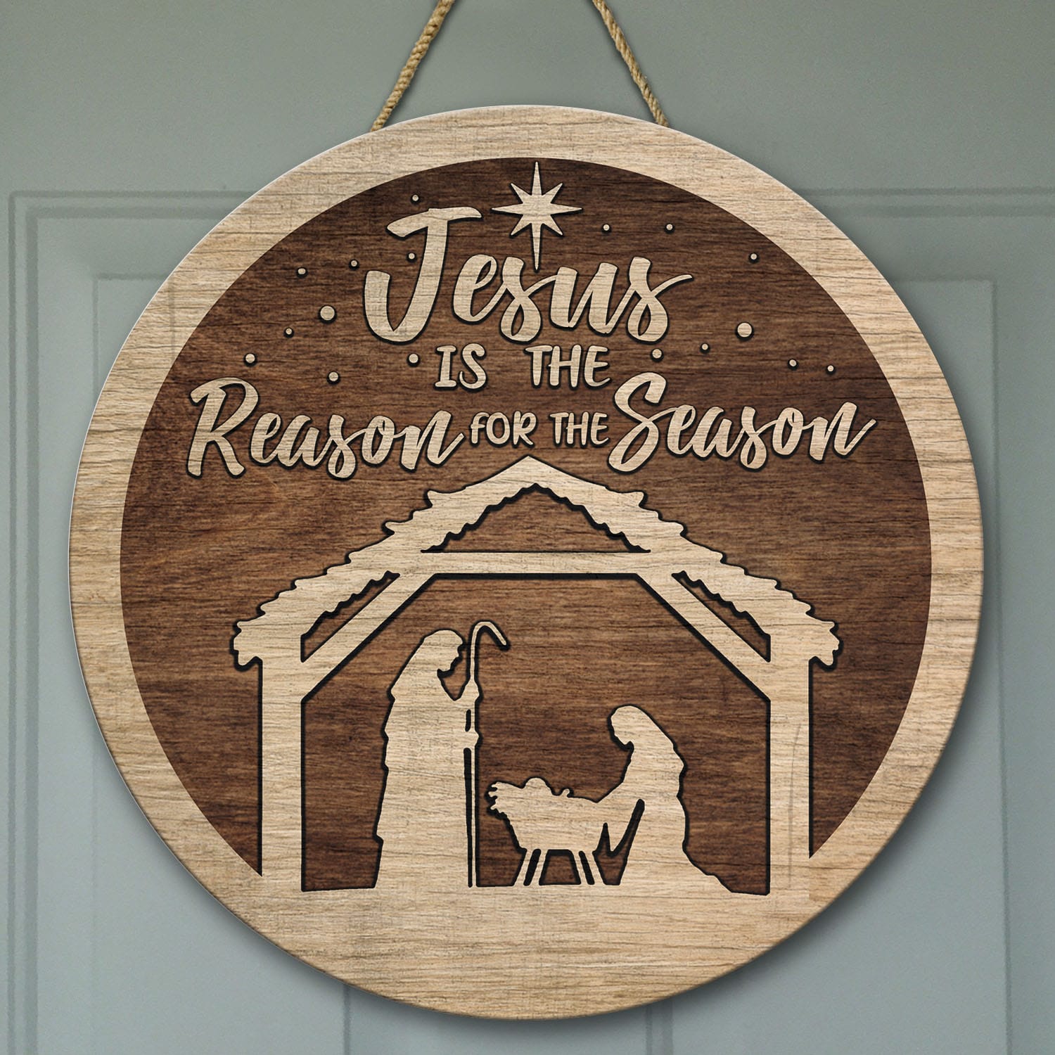 8 HG. Jesus Is The Reason (5) Door Sign Mockup 9