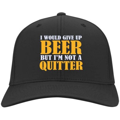 8VT. I Would Give Up Beer hat, Black, Twill Cap