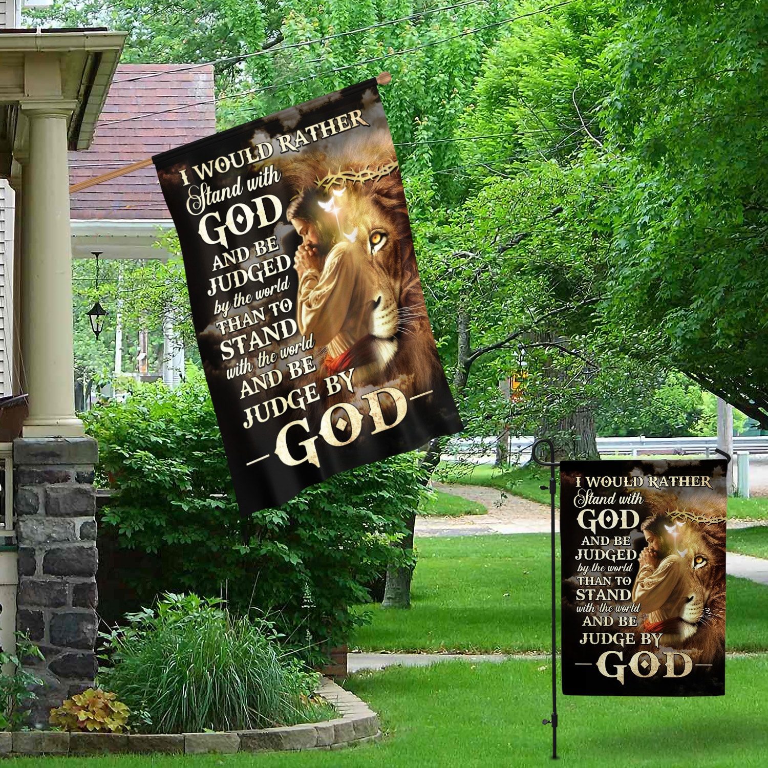 1O. Stand With God30x40 Garden & House Mockup 1