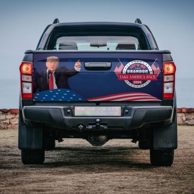 Let's Go Brandon Take America Back 2024 Truck Tailgate Decal Sticker Wrap - Vinyl Graphic Decal Bumper Sticker