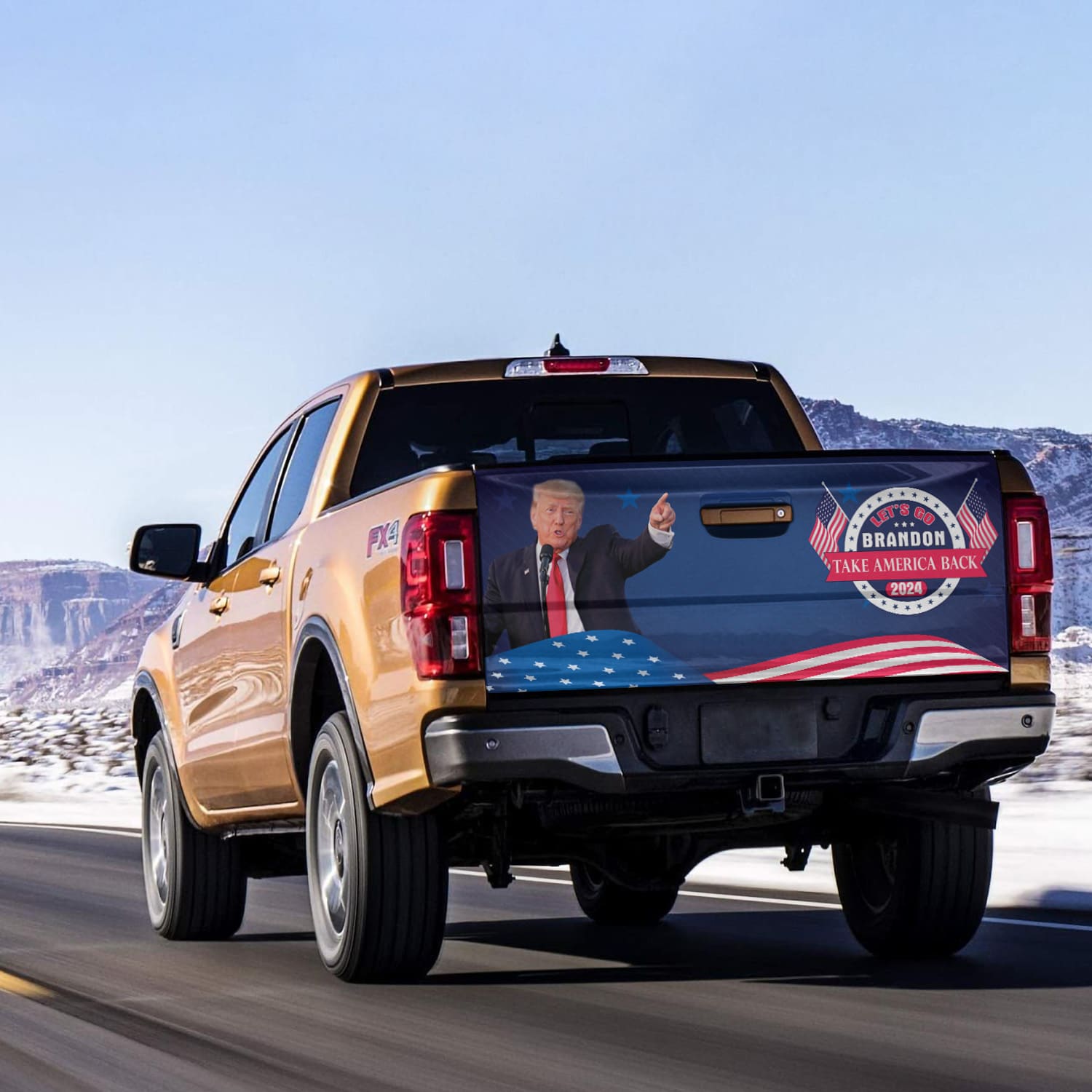 2Th. Let's Go Brandon(6) Tailgate Wrap Mockup 14