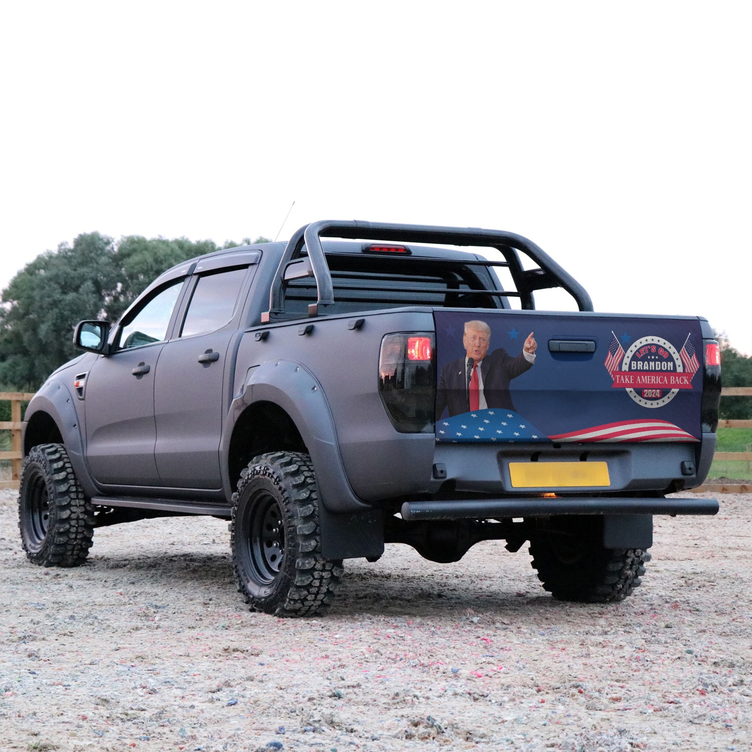 2Th. Let's Go Brandon(6) Tailgate Wrap Mockup 15