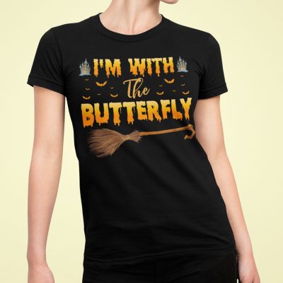 Alternative view of I'm With The Butterfly T-Shirt - V-Neck Shirt