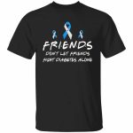 2VT. Diabetes Don't Let Friends, Black, Unisex T-Shirt