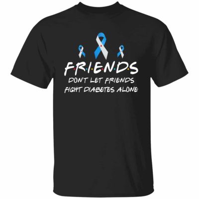 2VT. Diabetes Don't Let Friends, Black, Unisex T-Shirt