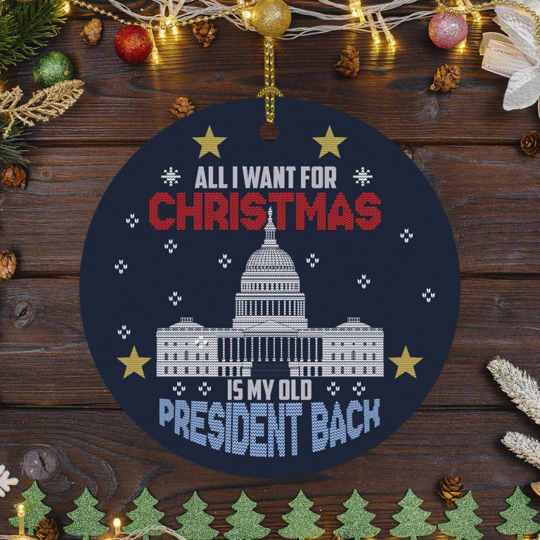 1o. Old President Back (circle Ornament) Circle Mockup 6fx