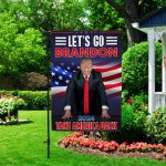 7vt. Let's Go Brandon Take America Back Garden Flag Mockup 2