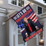 7vt. Let's Go Brandon Take America Back House Flag Mockup 6