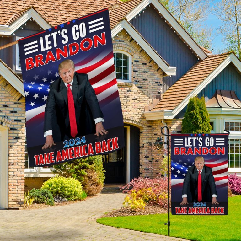 7vt. Let's Go Brandon Take America Back Garden & House Mockup 3