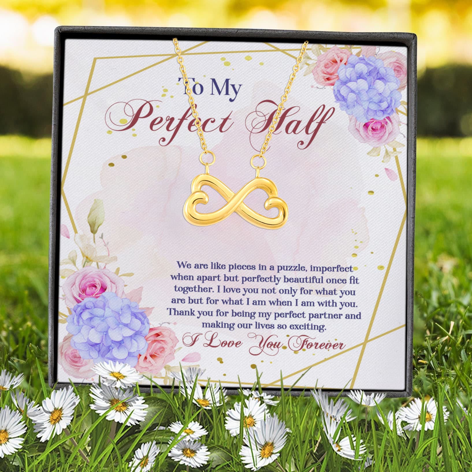 7vt. To My Perfect Half Infinity Heart Necklace (gold) 7 7vt. To My Perfect Half Infinity Heart Necklace (gold) 7