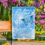 8. Believe In Possibilities Garden Flag Mockup 4