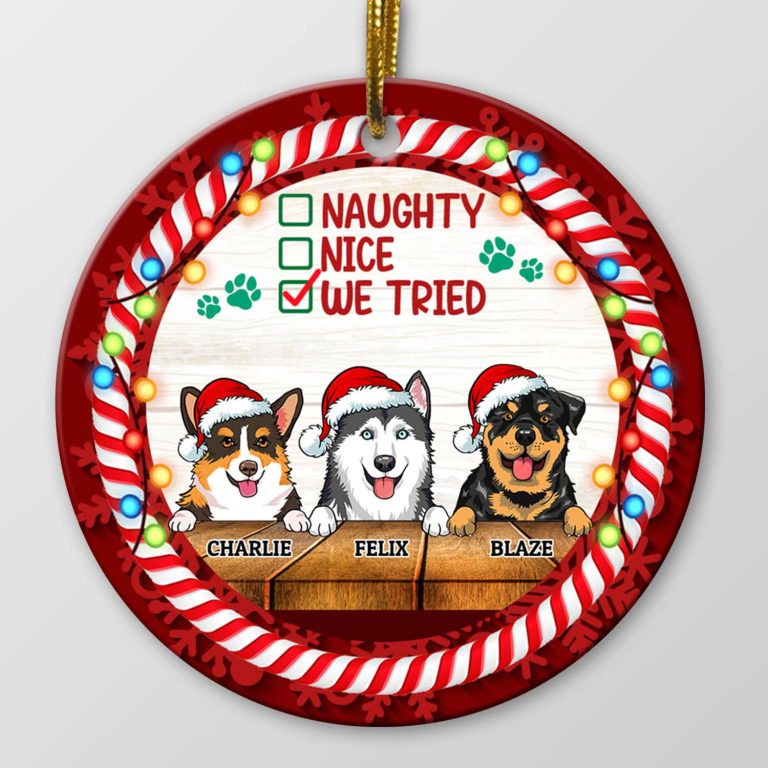 7vt. Naughty Nice We Tried Ornament Mk4