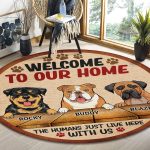 1. Welcome To Our Home Round Rug Mockup 6