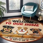 1. Welcome To Our Home Round Rug Mockup 8