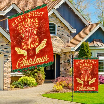 7kng. Christ Christmas 30x40 Garden & House Mockup 3