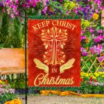 7kng. Christ Christmas 30x40 Garden Flag Mockup 4